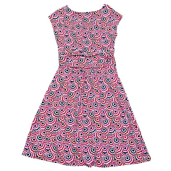 Lands’ End Cap Sleeve Twisted Front Umbrella Print Dress Size Small NWOT - Picture 2 of 7